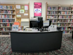 Teen Services desk in Teen Services at the Sachem Public Library